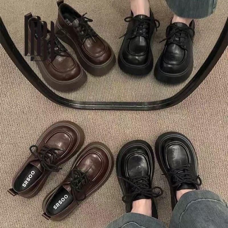 Women'S Shoes - أحذية أكسفورد نسائية كلاسيكية بنية اللون